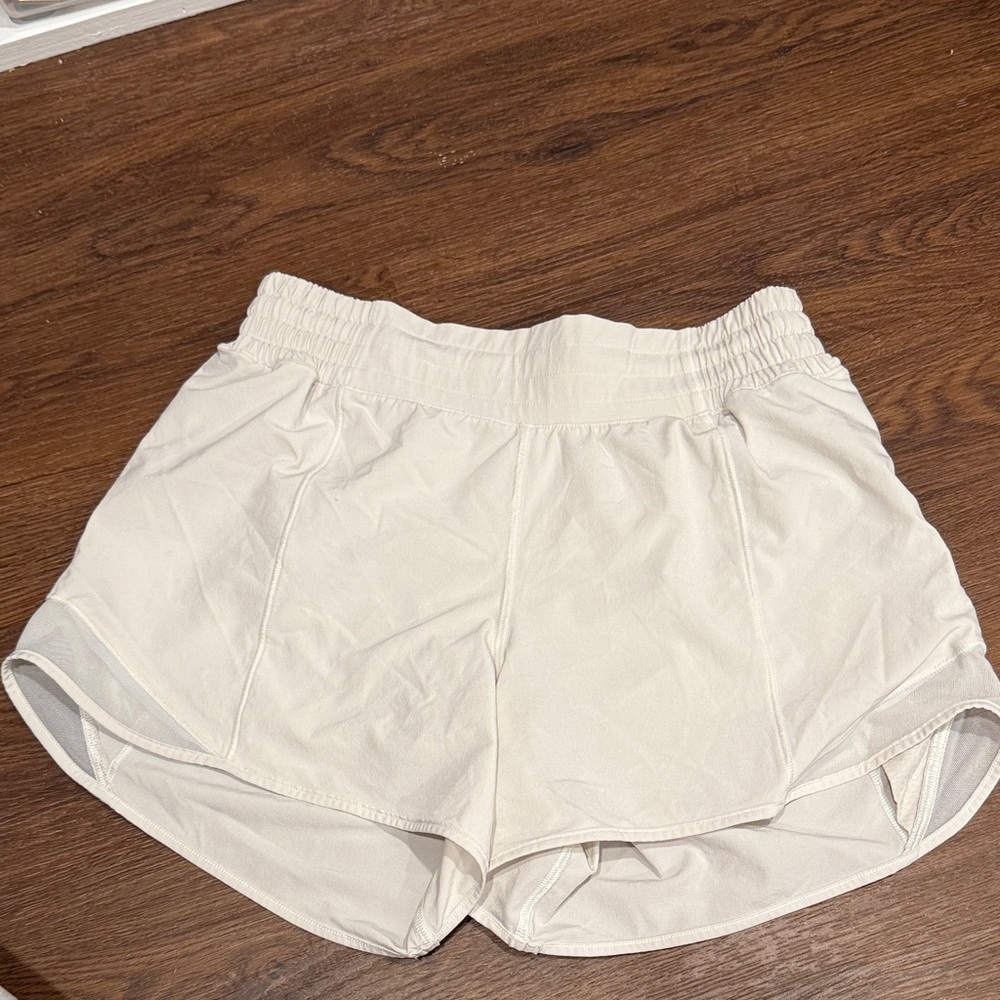 Lululemon Athletica Cream Athletic Shorts